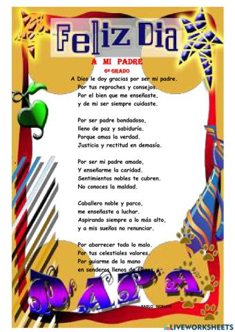 Poema a mi padre