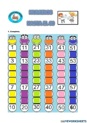 Números hasta el 60