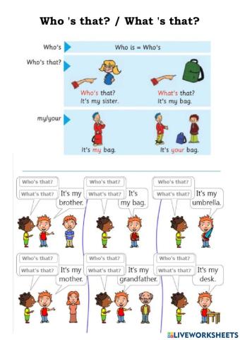 Who's that? what's that?