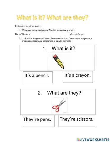 Classroom objects identification