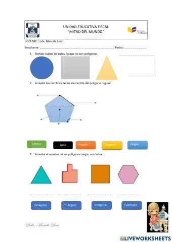 Polígonos regulares e irregulares