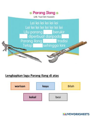 Muzik Tahun 3: Unit 5 Parang Ilang