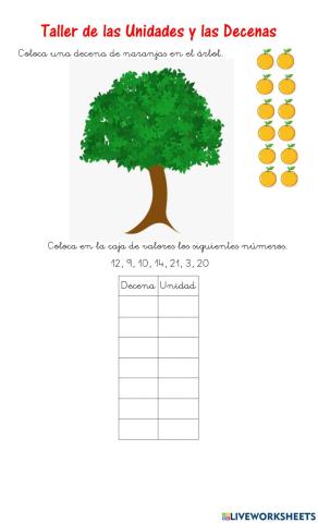 Unidad y decena
