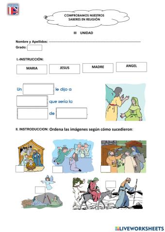 Examen Religión III Unidad