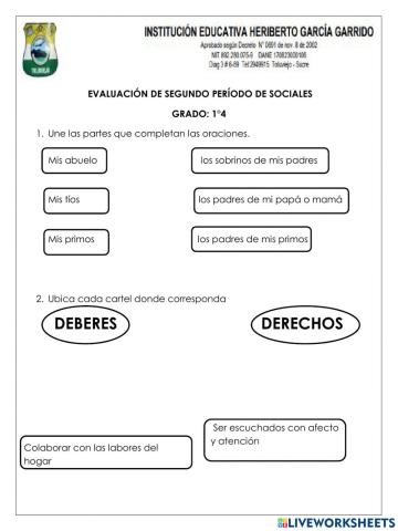 Evaluacion de sociales