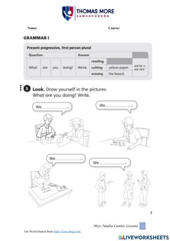 Present Progressive - first person