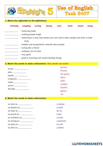 Spotlight 5 Task 5407