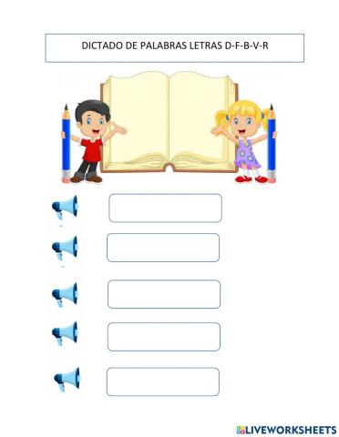 Comunicación dictado de palabras