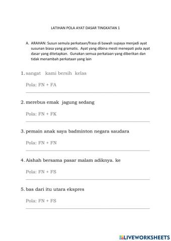 Latihan Ayat Dasar