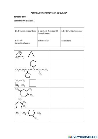 Química Orgánica - Cíclicos