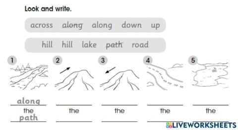 Along - across - up - down