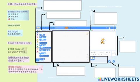 六年级 信息与通讯技术TMK 单元三 编程与测试 scratch online - scratch 3.0界面