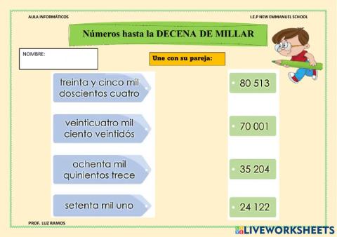 Números hasta la decena de millar