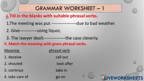 Phrasal verb