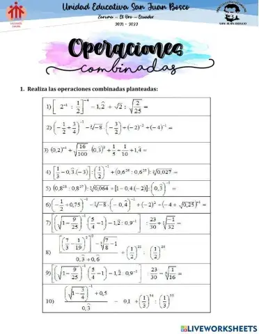 Operaciones Combinadas