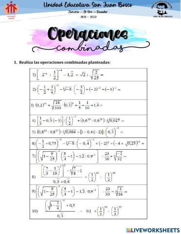 Operaciones Combinadas