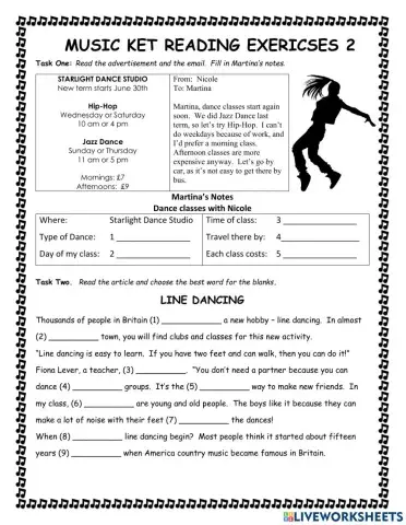 KET Music Reading Exercises 2