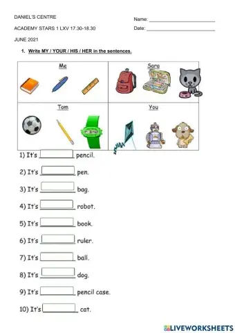 Academy stars 1 june exam