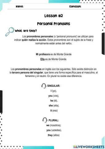 FinEs English I Lesson 2