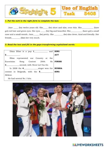 Spotlight 5 Task 5408