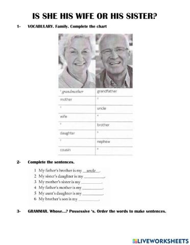 Is she his wife or his sister?