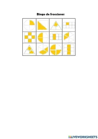 Bingo de fracciones