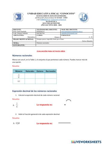 Números Racionales