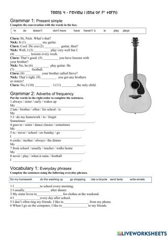 Teens 3 1st Term Review