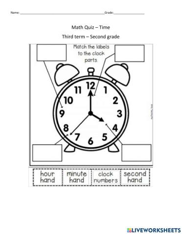 Math Quiz TIME-CLOCK