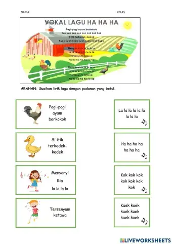 Bernyanyi mengikut lagu (mud riang)