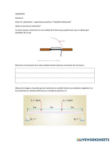 Momentos de una fuerza