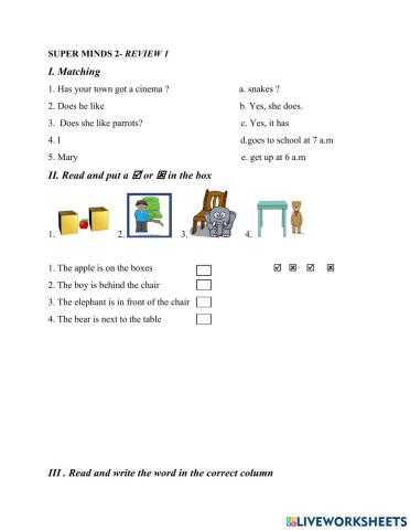 Review unit 1-2-3 super minds 2
