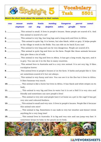 Spotlight 5 Task 5501