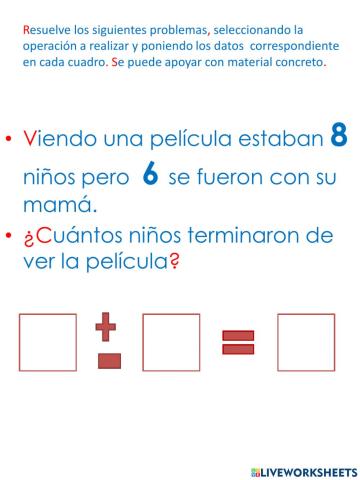 Problemas sumas y restas