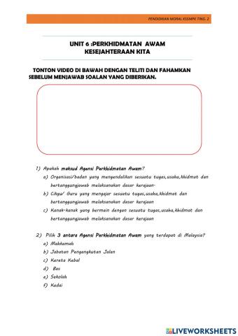 PERKHIDMATAN AWAM KESEJAHTERAAN KITA