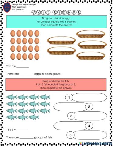 Exit ticket Divisions 1