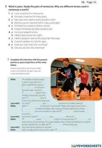 Simple past and present perfect