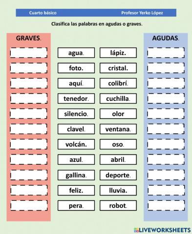 Agudas y graves
