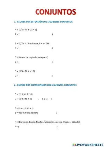 Operaciones con conjuntos