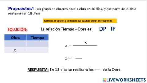Regla de Tres Simple DP 1