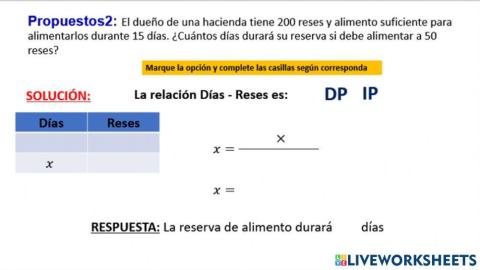 Regla de Tres Simple IP 2