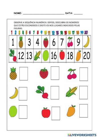 Descubra os números escondidos