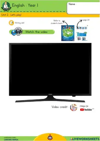 English Y1 - Let's play 3