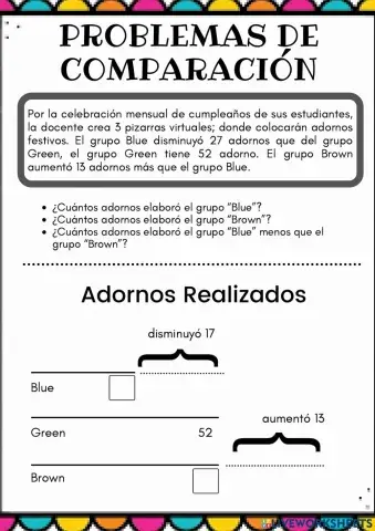 Problemas de Comparación 1era Hoja