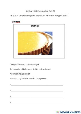 KVS Pembuatan Roti- RESEPI