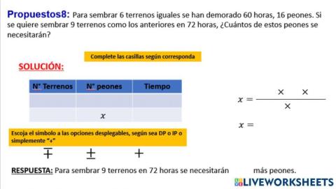 Regla de Tres Simple DP IP 8