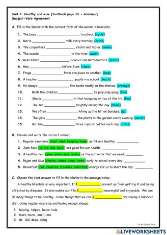 Subject Verb Agreement