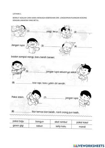 Pendidikan moral kasih sayang tahun 1