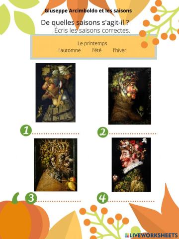 Les jours de la semaine, les mois et les saisons