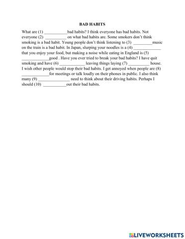 Listening - Bad habits